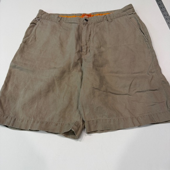 Tommy Bahama Other - Tommy Bahama Paradise Nation Mens Khaki Tan 100% Linen Shorts Size 36